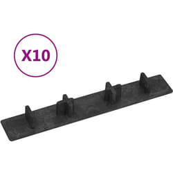 Tappi per Decking 10 pz Plastica Nero Vidaxl 83188