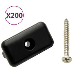 Clip per Decking con Viti 200 pz in Plastica e Acciaio Inox Vidaxl 2801