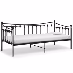 vidaXL Telaio Divano Letto Nero in Metallo 90x200 cm - Vista aggiuntiva 2