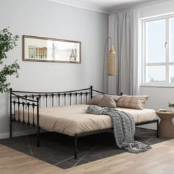 Telaio Divano Letto Estraibile Nero in Metallo 90x200 cm vidaXL51028