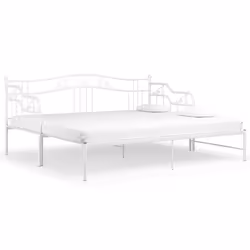 vidaXL Telaio Divano Letto Estraibile Bianco in Metallo 90x200 cm - Vista aggiuntiva 2