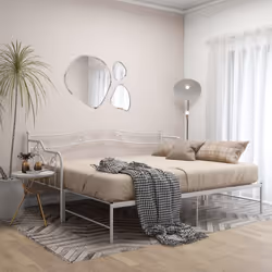 vidaXL Telaio Divano Letto Estraibile Bianco in Metallo 90x200 cm - Vista aggiuntiva 3