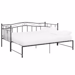 vidaXL Telaio Divano Letto Estraibile Nero in Metallo 90x200 cm - Vista aggiuntiva 2