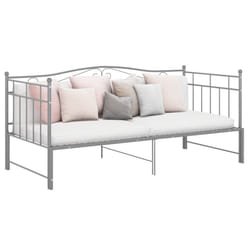 vidaXL Telaio Divano Letto Estraibile Grigio in Metallo 90x200 cm