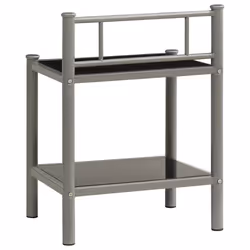 VidaXL 325093 comodino Grigio, Nero - Vista aggiuntiva 6