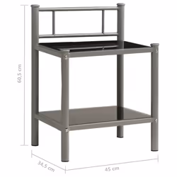 VidaXL 325093 comodino Grigio, Nero - Vista aggiuntiva 8