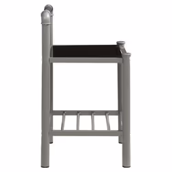 VidaXL 325101 comodino Grigio, Nero - Vista aggiuntiva 4
