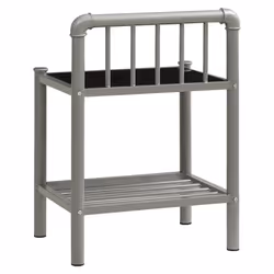 VidaXL 325101 comodino Grigio, Nero - Vista aggiuntiva 5