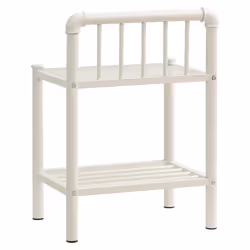 VidaXL 325102 comodino Trasparente, Bianco - Vista aggiuntiva 5