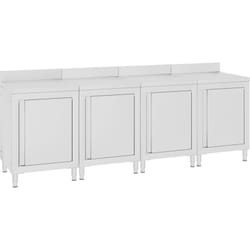 Vidaxl - Mobiletto con Piano di Lavoro 240x60x96 cm in Acciaio Inox