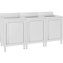 Vidaxl - Mobiletti da Cucina con Lavandino 3 pz in Acciaio Inox