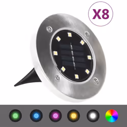 Queste luci solari da terra sono l'illuminazione perfetta per giardini, cortili, percorsi e balconi. Ogni lampada solare è do ...