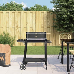 Vidaxl - Barbecue a Carbonella con Ruote in Acciaio Nero 2182