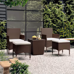 VidaXL 3058371 set mobili da esterno Marrone - Vista aggiuntiva 2