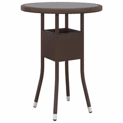 vidaXL Set da Pranzo per Giardino 3 pz in Polyrattan Marrone - Vista aggiuntiva 3