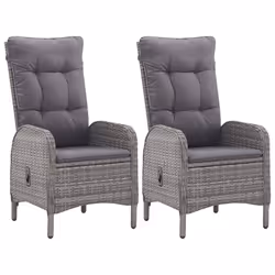vidaXL Set da Bistrot da Giardino 3 pz in Polyrattan e Vetro Grigio - Vista aggiuntiva 3