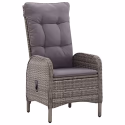 vidaXL Set da Bistrot per Giardino 3 pz in Polyrattan Grigio - Vista aggiuntiva 3