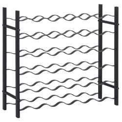 VidaXL 325921 scaffale per vino Caldaie Nero