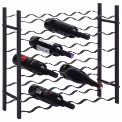 VidaXL 325921 scaffale per vino Caldaie Nero