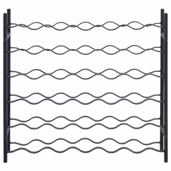 VidaXL 325921 scaffale per vino Caldaie Nero