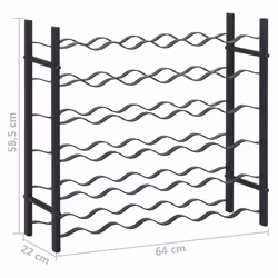 VidaXL 325921 scaffale per vino Caldaie Nero - Vista aggiuntiva 6
