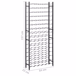 VidaXL 325923 scaffale per vino Caldaie Nero - Vista aggiuntiva 7