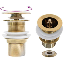 Scarico a Pressione senza Troppopieno Oro 6,4x6,4x9,1 cm Vidaxl 66110