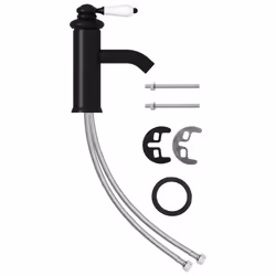 vidaXL Rubinetto per Lavabo del Bagno Nero 130x180 mm - Vista aggiuntiva 2