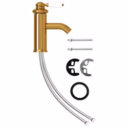 vidaXL Rubinetto per Lavabo del Bagno Oro 130x180 mm - Vista aggiuntiva 2