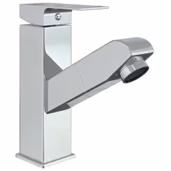 vidaXL Rubinetto Lavabo da Bagno Estraibile Finitura Cromo 157x172 mm - Vista aggiuntiva 3