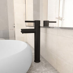 Vidaxl - Rubinetto Miscelatore da Bagno Nero 12x30 cm 66102