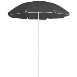Ombrellone da Esterni con Palo in Acciaio 180 cm Antracite Vidaxl 5306