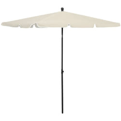 Ombrellone da Giardino con Palo 210x140 cm Sabbia Vidaxl 2563