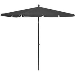 Ombrellone da Giardino con Palo 210x140 cm Antracite Vidaxl 4287