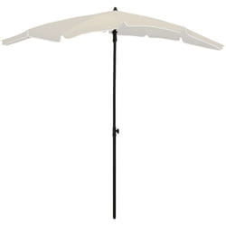 Ombrellone da Giardino con Palo 200x130 cm Sabbia Vidaxl 9476