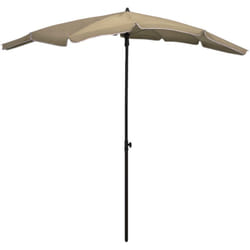 Ombrellone da Giardino con Palo 200x130 cm Grigio Talpa Vidaxl 1592