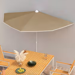 VidaXL 315562 ombrellone da cortile Grigio talpa - Vista aggiuntiva 2