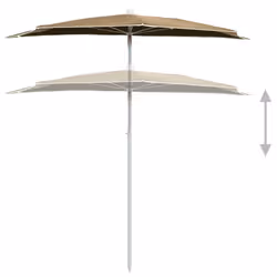 VidaXL 315562 ombrellone da cortile Grigio talpa - Vista aggiuntiva 4