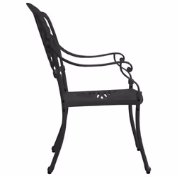 VidaXL 315568 sedia da esterno Terrazzo Alluminio pressofuso Nero - Vista aggiuntiva 4