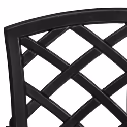 VidaXL 315573 sedia da esterno Terrazzo Alluminio pressofuso Nero - Vista aggiuntiva 7