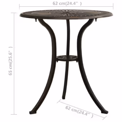 VidaXL 315579 tavolo da esterno Bronzo - Vista aggiuntiva 6