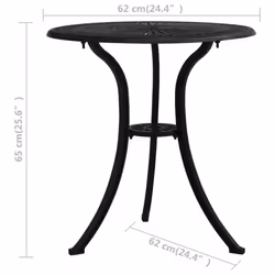 VidaXL 315580 tavolo da esterno Nero - Vista aggiuntiva 6