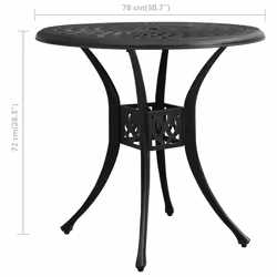 VidaXL 315583 tavolo da esterno Nero - Vista aggiuntiva 6