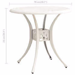 VidaXL 315584 tavolo da esterno Bianco - Vista aggiuntiva 6