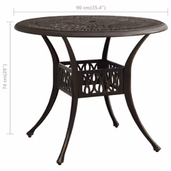 VidaXL 315585 tavolo da esterno Bronzo - Vista aggiuntiva 6