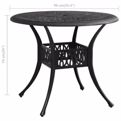 VidaXL 315586 tavolo da esterno Nero - Vista aggiuntiva 6