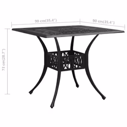 VidaXL 315589 tavolo da esterno Nero - Vista aggiuntiva 6