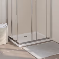 Questo piatto doccia dall'aspetto pulito e lucido porterà un ambiente moderno nel vostro bagno. Progettata per il comfort, qu ...