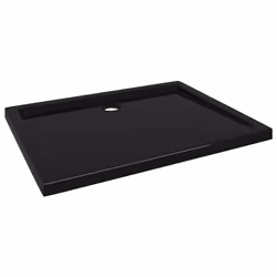 vidaXL Piatto Doccia in ABS Rettangolare Nero 70x90 cm - Vista aggiuntiva 2