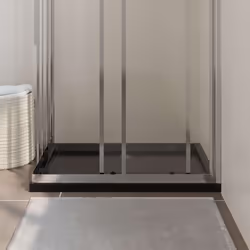 vidaXL Piatto Doccia in ABS Rettangolare Nero 70x90 cm - Vista aggiuntiva 3